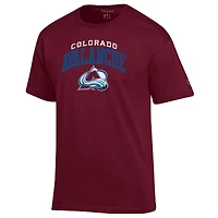 Men's Champion Maroon Colorado Avalanche Primary Logo T-Shirt