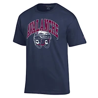 Men's Champion Navy Colorado Avalanche Helmet T-Shirt