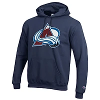 Sweat à capuche Champion Navy Colorado Avalanche pour homme avec logo principal 1-Hit
