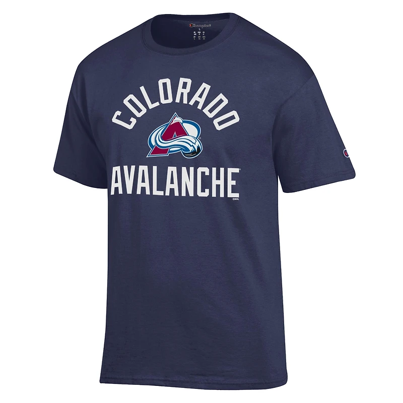 Men's Champion Navy Colorado Avalanche Primary Logo Jersey T-Shirt