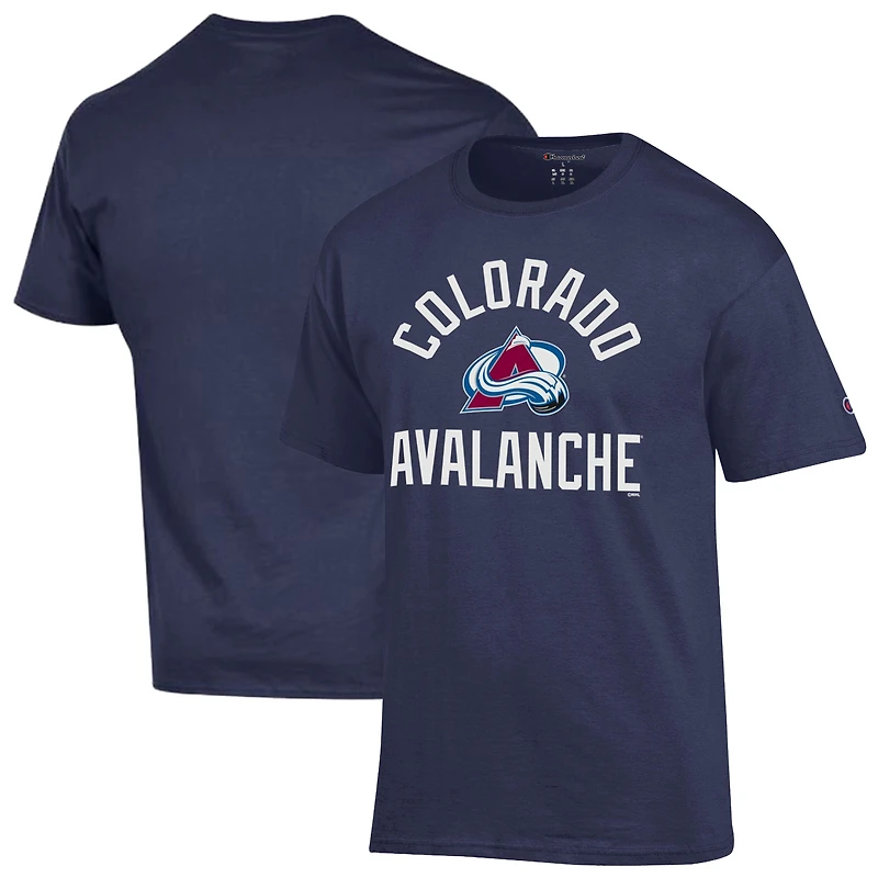 Men's Champion Navy Colorado Avalanche Primary Logo Jersey T-Shirt