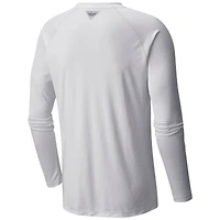 Men's  Columbia White Colorado Avalanche Terminal Tackle Omni-Shade Raglan Long Sleeve T-Shirt