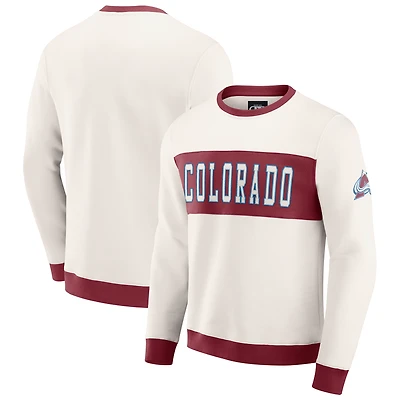 Sweat-shirt colorblock crème pour homme de la collection Darius Rucker Fanatics, coloris Colorado Avalanche