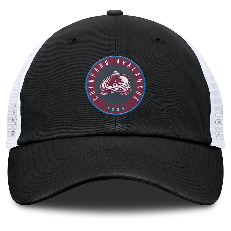 Men's Fanatics  Black/White Colorado Avalanche Averie Trucker Adjustable Hat