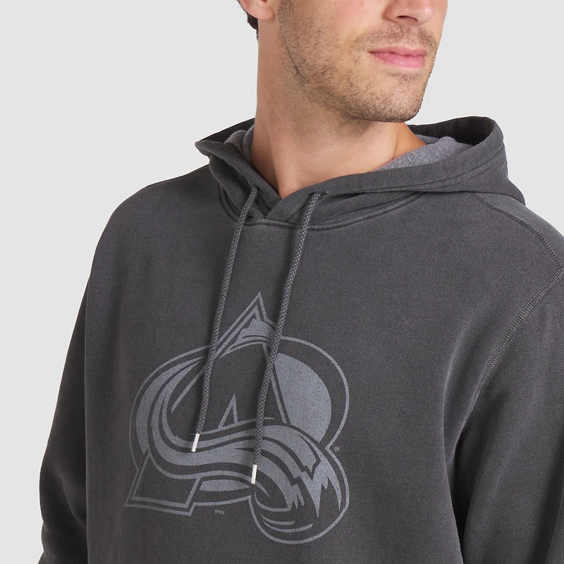 Sweat à capuche noir pour homme Fanatics Colorado Avalanche fabriqué au Canada