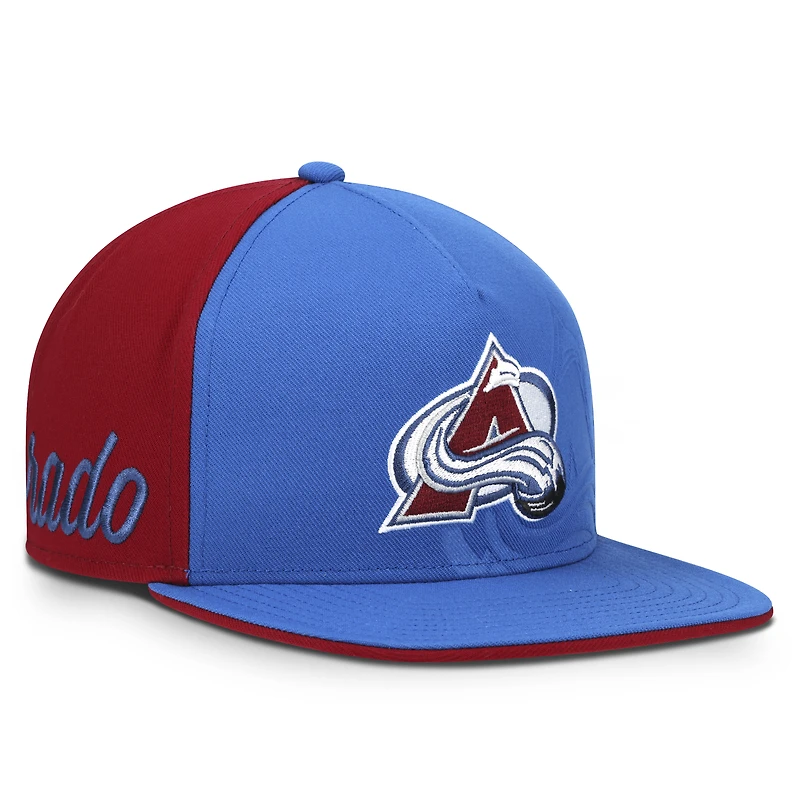 Men's Fanatics Blue/Burgundy Colorado Avalanche Snapback Hat
