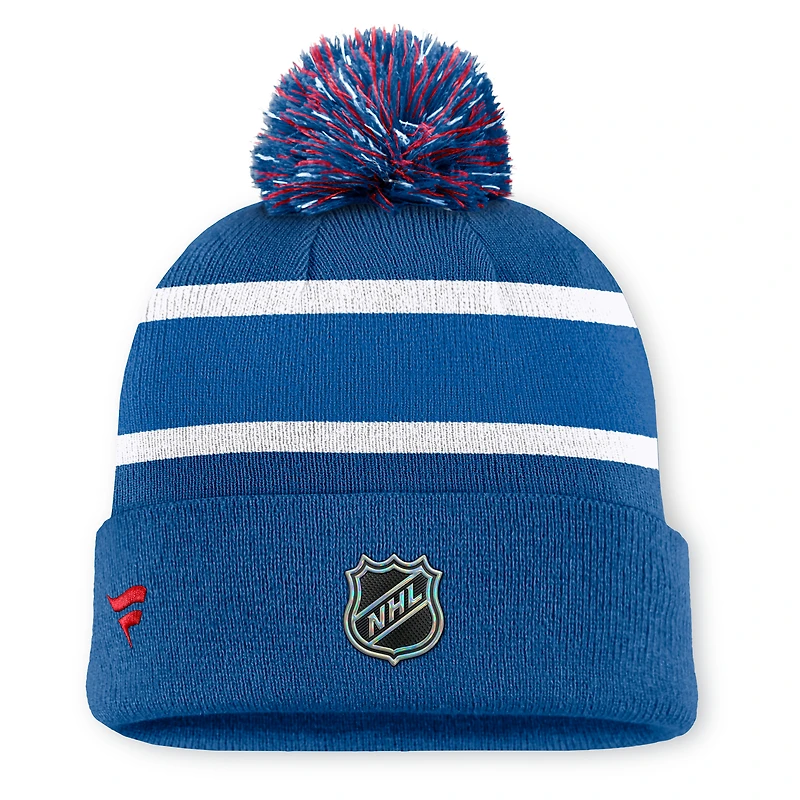 Men's Fanatics Blue Colorado Avalanche Authentic Pro Alt Jersey Cuffed Knit Hat with Pom