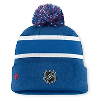 Men's Fanatics Blue Colorado Avalanche Authentic Pro Alt Jersey Cuffed Knit Hat with Pom