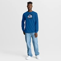 Men's Fanatics Blue Colorado Avalanche Authentic Pro Property Of Practice Long Sleeve T-Shirt