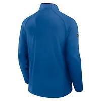 Men's Fanatics Blue Colorado Avalanche Authentic Pro Rink Training Quarter-Zip Pullover
