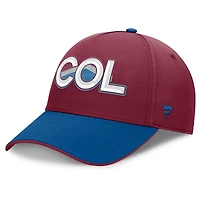 Men's Fanatics Burgundy/Blue Colorado Avalanche Authentic Pro Rink Team Code Flex Hat