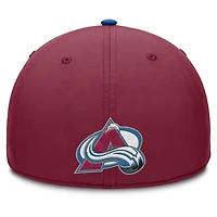 Men's Fanatics Burgundy/Blue Colorado Avalanche Authentic Pro Rink Team Code Flex Hat