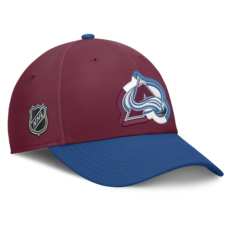 Men's Fanatics Burgundy/Navy Colorado Avalanche Flex Fit Hat