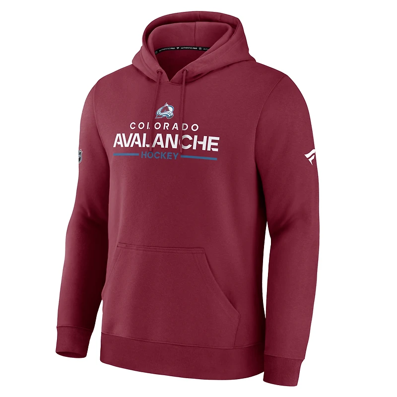 Men's Fanatics Burgundy Colorado Avalanche Authentic Pro Primary Hoodie
