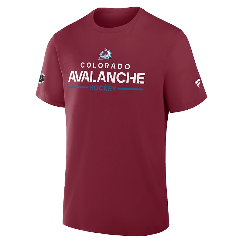Men's Fanatics Burgundy Colorado Avalanche Authentic Pro Primary T-Shirt