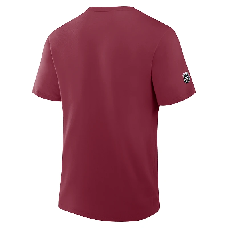 Men's Fanatics Burgundy Colorado Avalanche Authentic Pro Primary T-Shirt