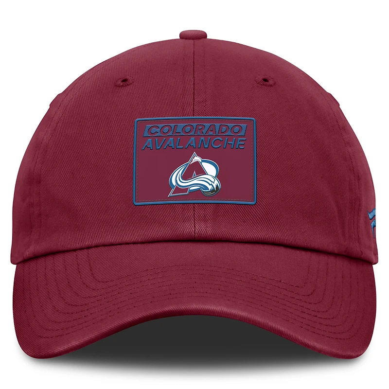 Men's Fanatics Burgundy Colorado Avalanche Authentic Pro Prime Adjustable Hat