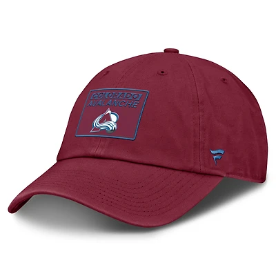 Casquette ajustable authentique Pro Prime de Fanatics pour homme, bordeaux, Colorado Avalanche