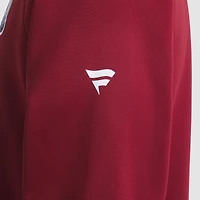 Men's Fanatics Burgundy Colorado Avalanche Authentic Pro Rink Raglan Quarter-Zip Pullover