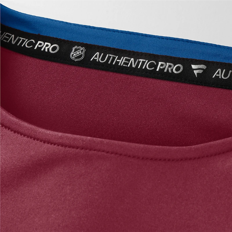 Men's Fanatics Burgundy Colorado Avalanche Authentic Pro Rink Tech Long Sleeve T-Shirt