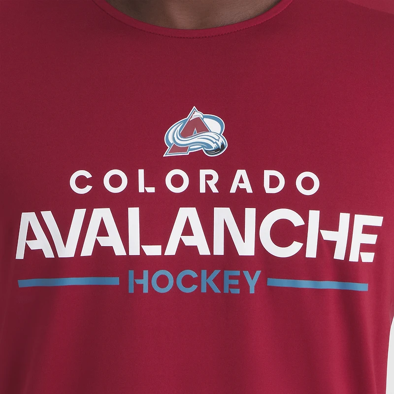 Men's Fanatics Burgundy Colorado Avalanche Authentic Pro Rink Tech T-Shirt