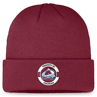Men's Fanatics Burgundy Colorado Avalanche Authentic Pro Training Camp Cuffed Knit Hat
