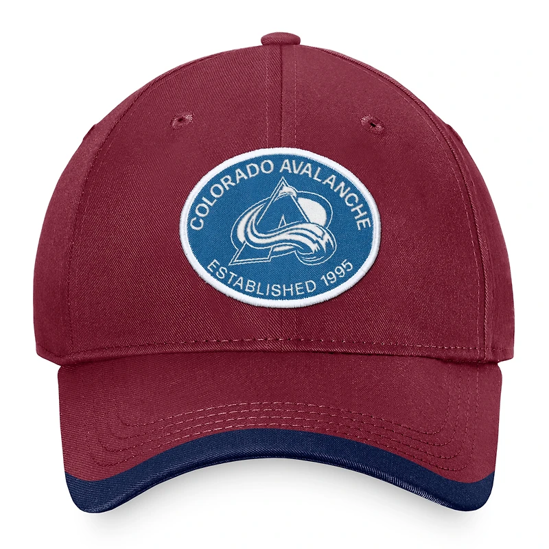 Men's Fanatics Burgundy Colorado Avalanche Fundamental Adjustable Hat
