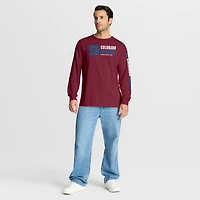 Men's Fanatics Burgundy Colorado Avalanche Goal Crease Legacy Long Sleeve T-Shirt