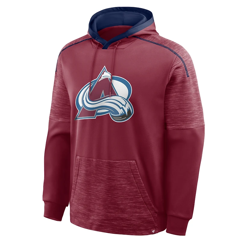 Men's Fanatics Burgundy Colorado Avalanche Goaltender Defender Raglan Pullover Hoodie