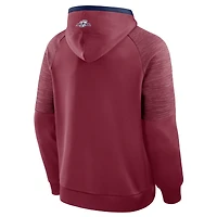 Men's Fanatics Burgundy Colorado Avalanche Goaltender Defender Raglan Pullover Hoodie