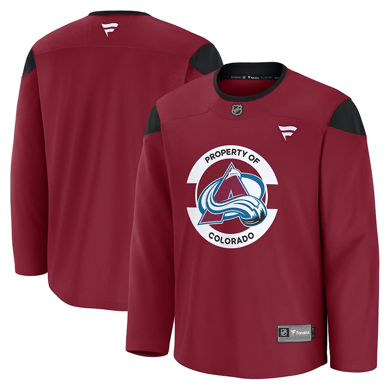 Men's Fanatics Burgundy Colorado Avalanche Practice Jersey
