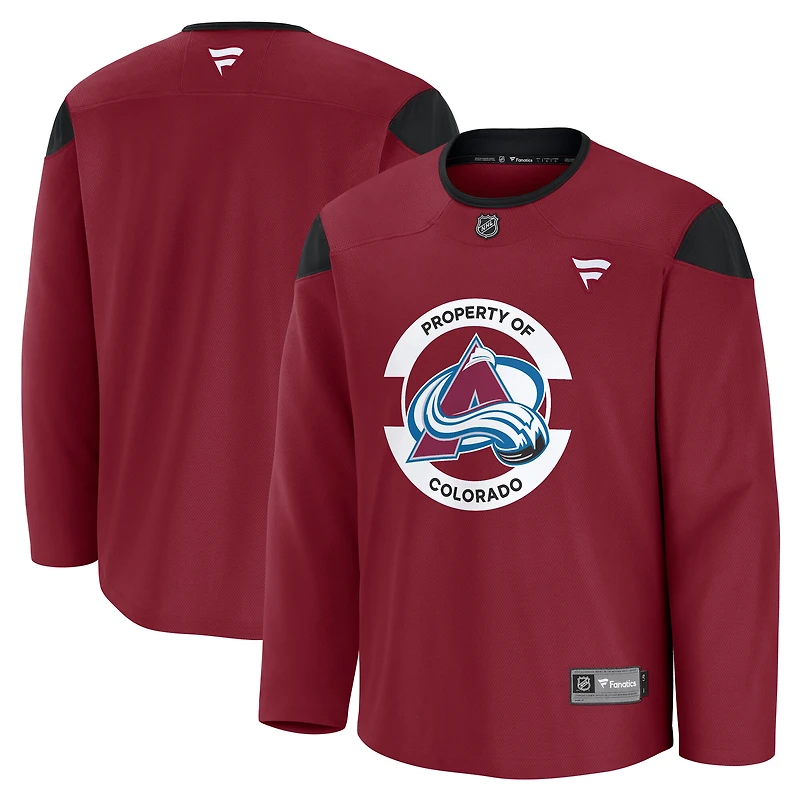 Men's Fanatics Burgundy Colorado Avalanche Practice Jersey