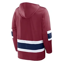 Men's Fanatics Burgundy Colorado Avalanche Prime Time Fleece Hoodie