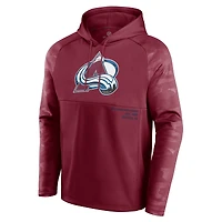 Men's Fanatics Burgundy Colorado Avalanche Shade Defender Raglan Pullover Hoodie