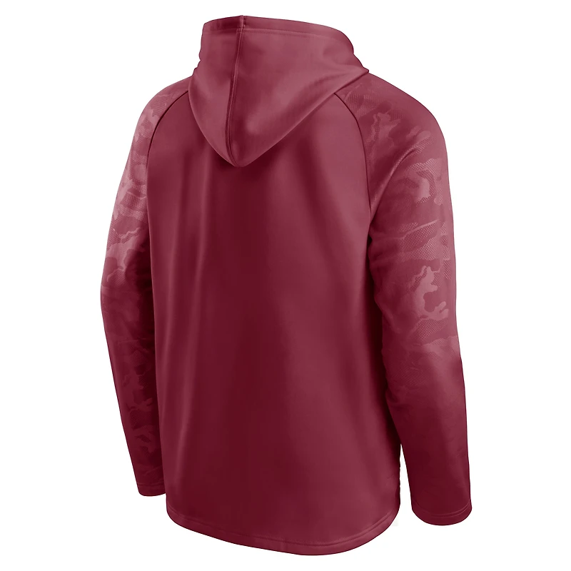 Men's Fanatics Burgundy Colorado Avalanche Shade Defender Raglan Pullover Hoodie