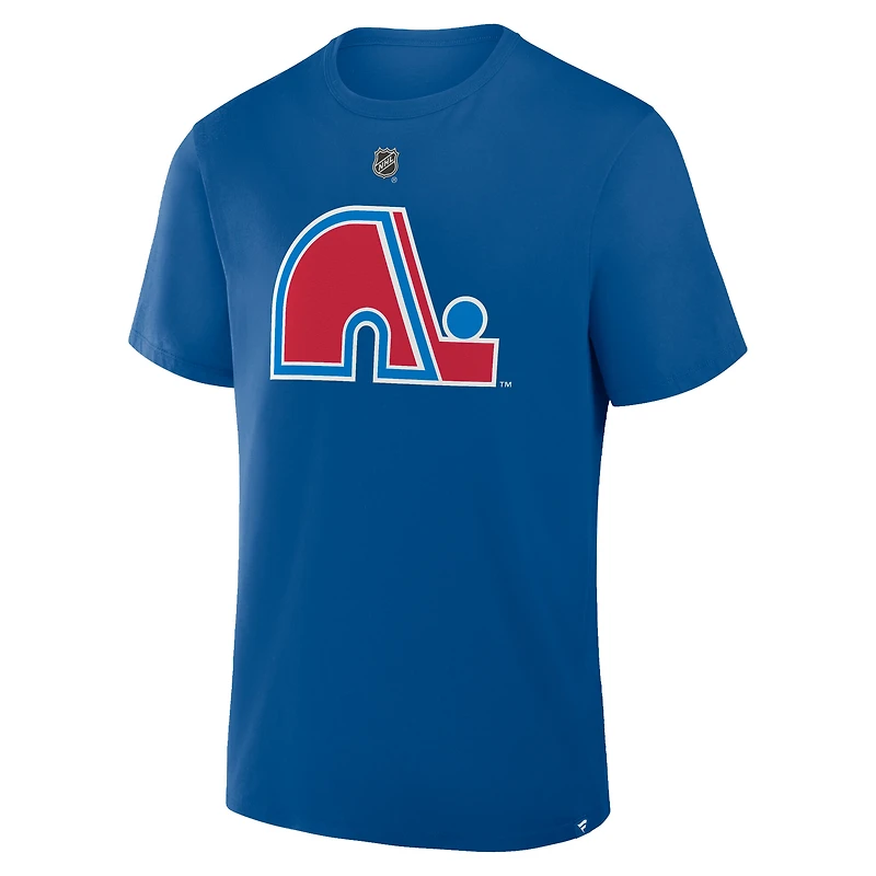 Men's Fanatics Cale Makar Blue Colorado Avalanche Authentic Stack Name & Number T-Shirt
