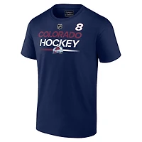 T-shirt avec nom et numéro Fanatics Cale Makar pour hommes, bleu marine, Colorado Avalanche Authentic Pro Prime