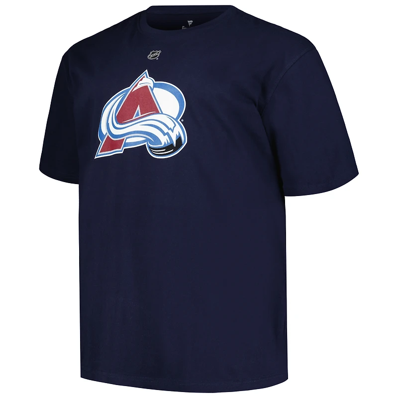 T-shirt avec nom et numéro Fanatics Cale Makar pour hommes, bleu marine, Avalanche du Colorado, grand