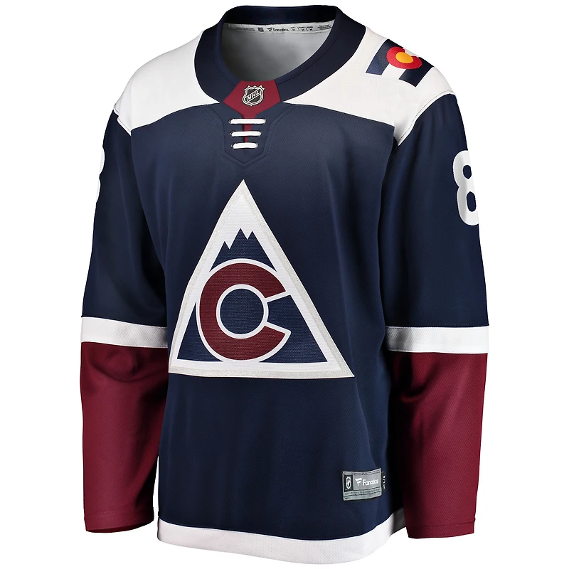 Maillot de joueur alternatif Premier Breakaway Fanatics Cale Makar pour hommes, bleu marine, Colorado Avalanche