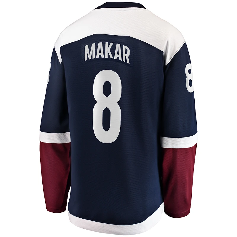 Maillot de joueur alternatif Premier Breakaway Fanatics Cale Makar pour hommes, bleu marine, Colorado Avalanche