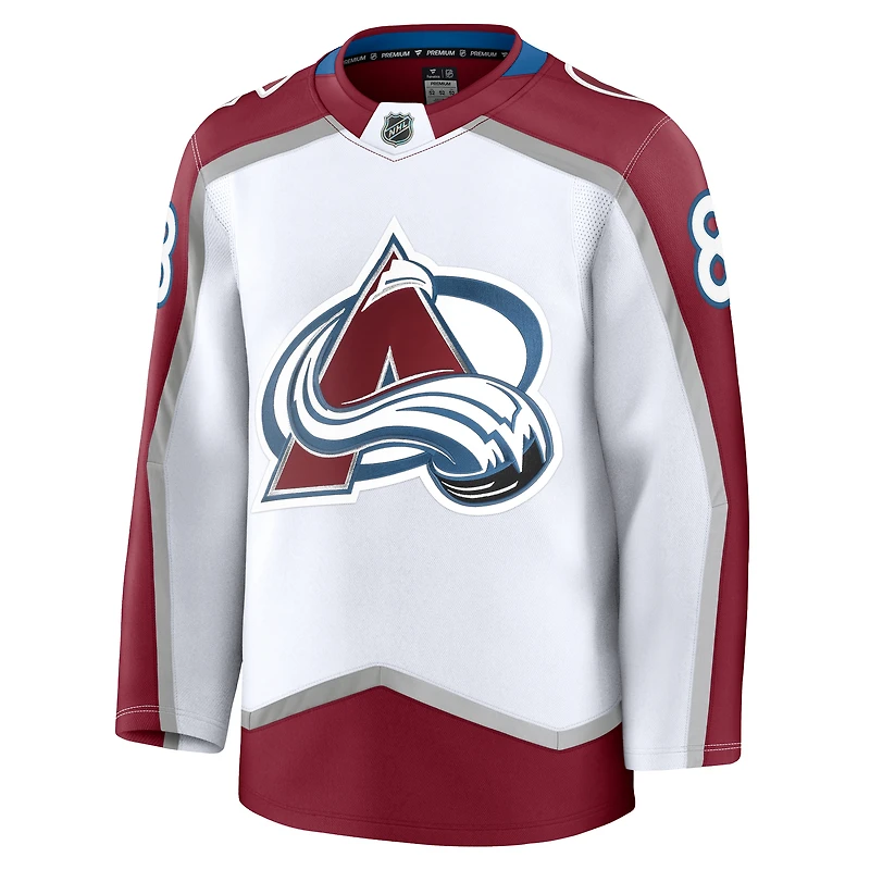 Maillot extérieur Premium Fanatics Cale Makar pour homme, blanc, Colorado Avalanche