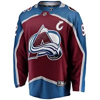 Fanatics pour hommes Gabriel Landeskog Bourgogne Colorado Avalanche Captain Patch Home Breakaway Maillot