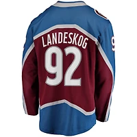 Fanatics pour hommes Gabriel Landeskog Bourgogne Colorado Avalanche Captain Patch Home Breakaway Maillot