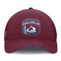 Casquette réglable de camionneur sur scène Fanatics Garnet Colorado Avalanche 2024 de la LNH pour hommes