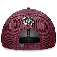 Casquette réglable de camionneur sur scène Fanatics Garnet Colorado Avalanche 2024 de la LNH pour hommes