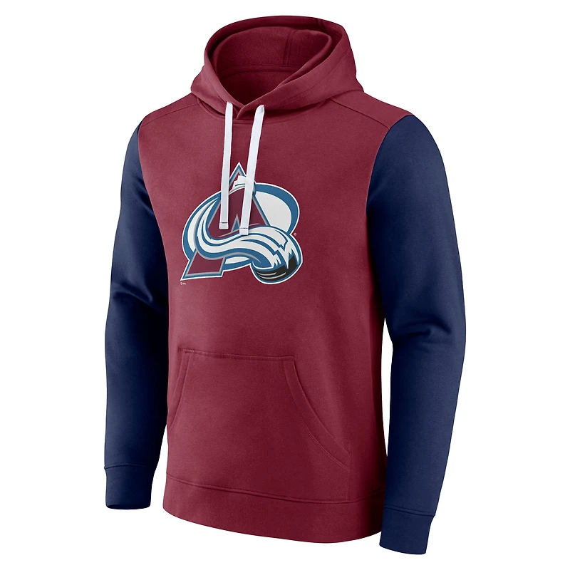 Men's Fanatics  Garnet Colorado Avalanche Team Pullover Hoodie