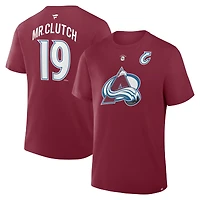 Men's Fanatics Joe Sakic Burgundy Colorado Avalanche Retired Player Nickname T-Shirt