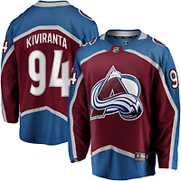 Fanatics pour hommes Joel Kiviranta Maroon Colorado Avalanche Home Premier Breakaway Player Maillot