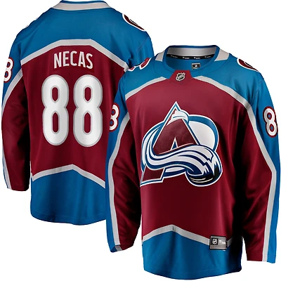 Maillot de joueur échappé des Colorado Avalanche Martin Necas Fanatics pour hommes Bordeaux