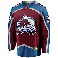 Fanatics pour hommes Nathan MacKinnon Bourgogne Colorado Avalanche Home Breakaway Maillot